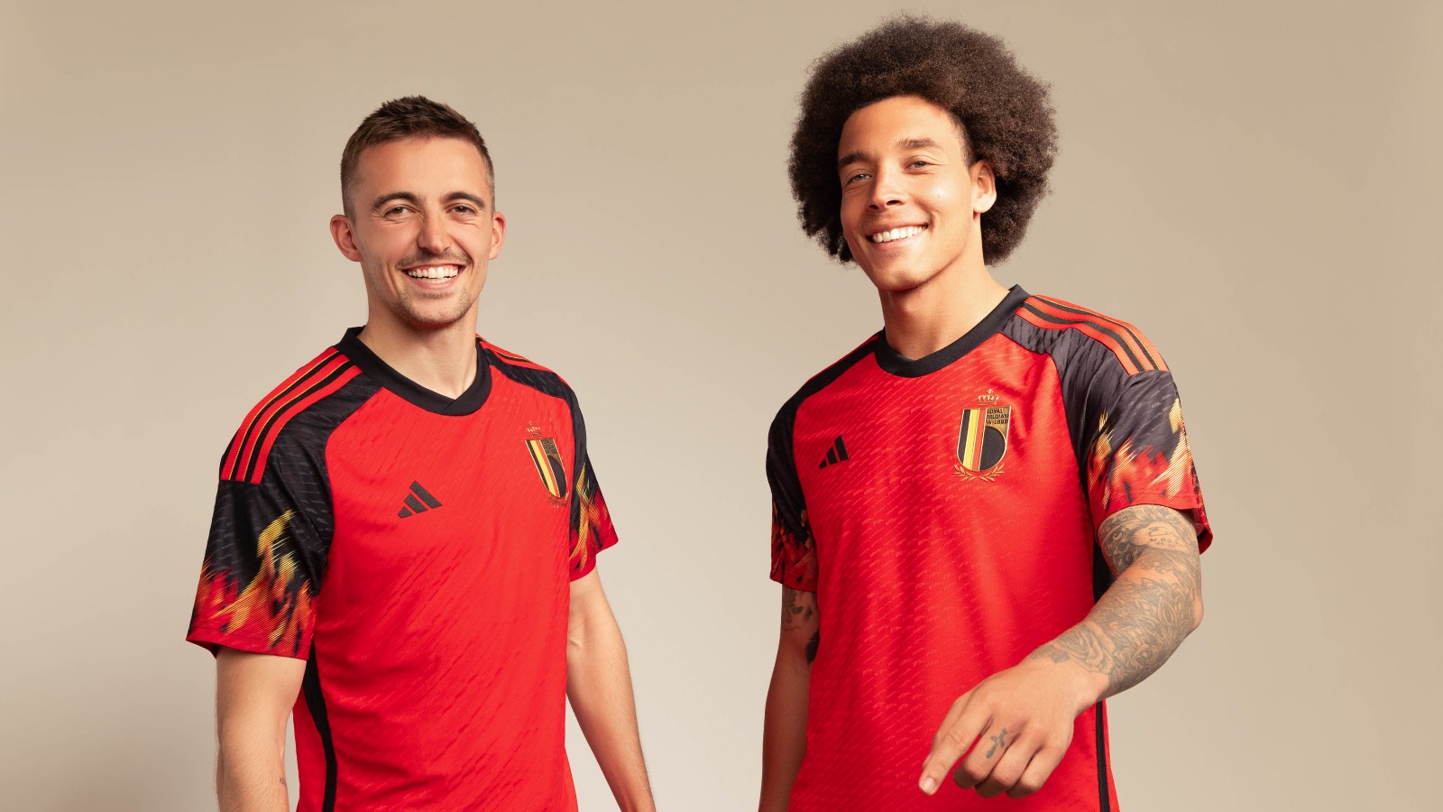 2022 Adidas Belgium Home World Cup Soccer Jersey Red Black Flame HD9412 sz  L